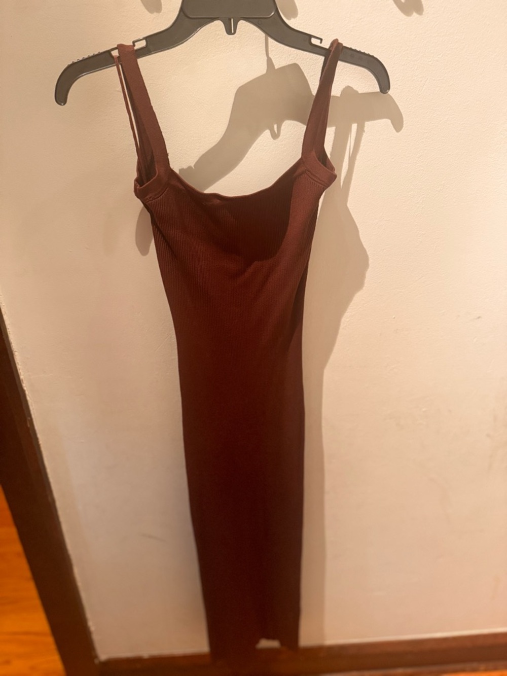 Brown Cutout Backless Ribbed Midi Dress by Zara - Picture 3 of 4